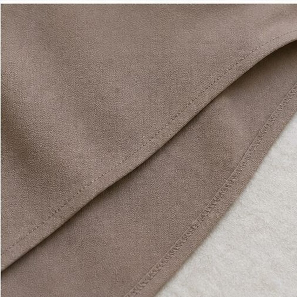 Taupe Ruffle Blouse - Picture 6 of 6
